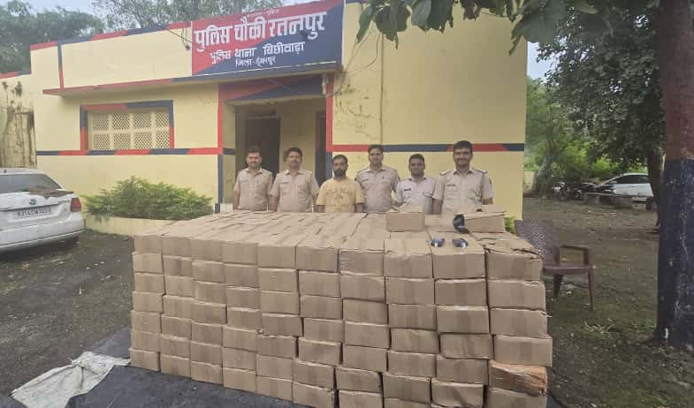 रतनपुर बोर्डर पर ऑपरेशन स्वच्छता के तहत 40 लाख की शराब जब्त